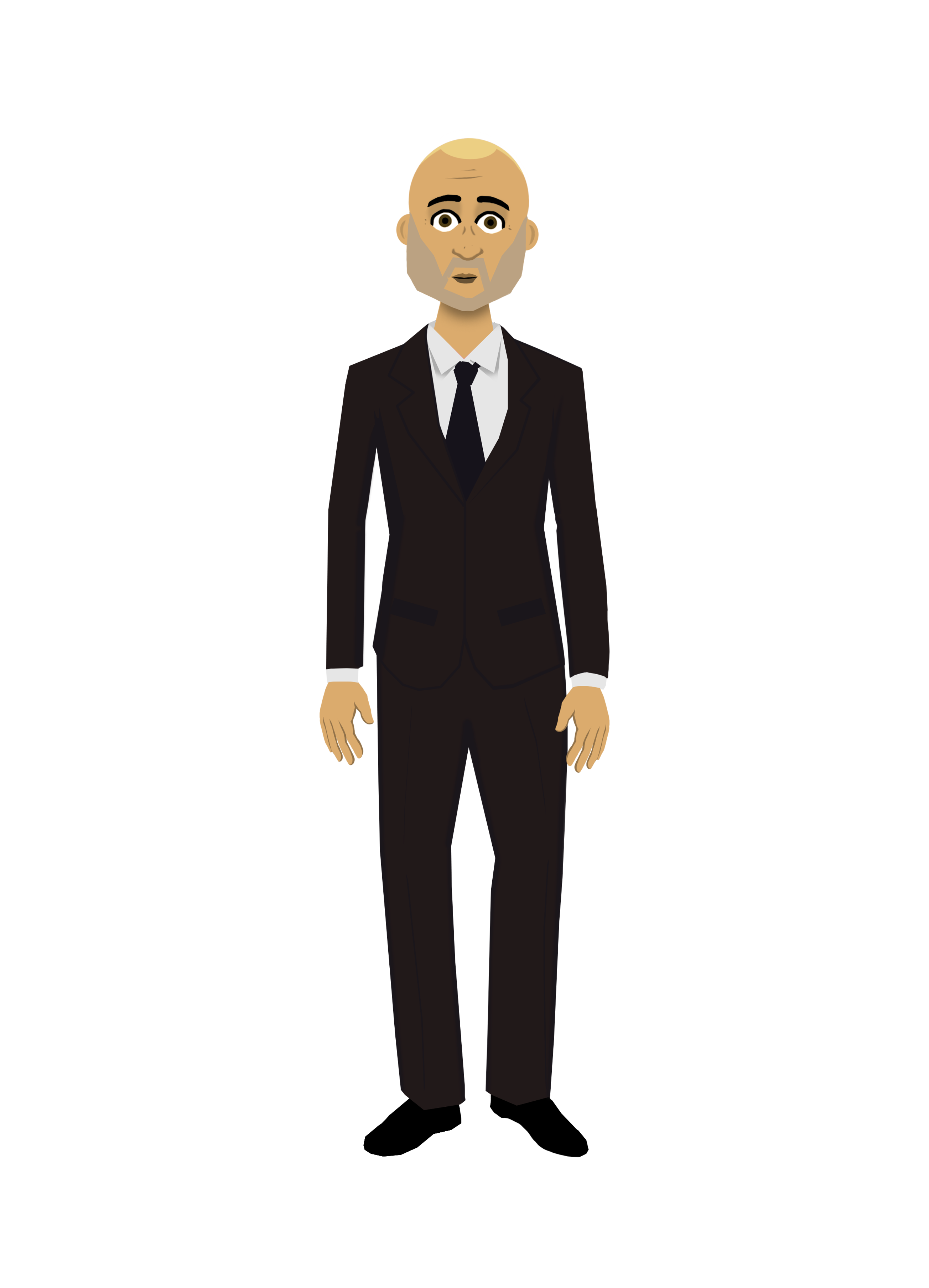 55 short hair man in suite
